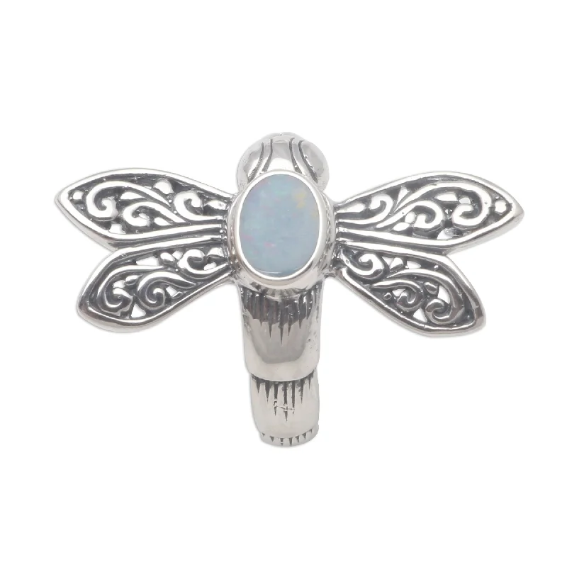 Sapphire Gemstone Rings in a Victorian - Inspired DesignSapphire Gemstone Rings in a Victorian - Inspired DesignNovica Handmade Dragonfly Grace Opal Cocktail Ring