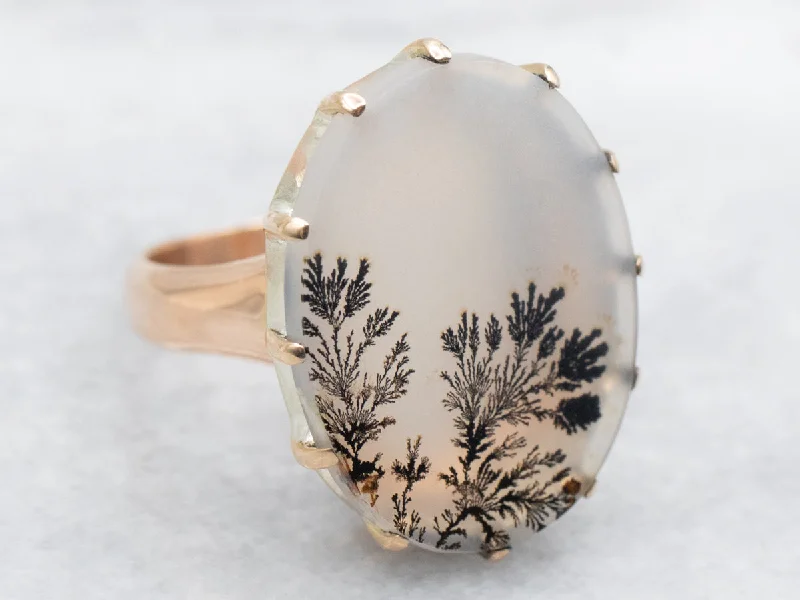 Morganite Gemstone Rings with Rose Gold AccentsMorganite Gemstone Rings with Rose Gold AccentsRose Gold Dendritic Agate Ring