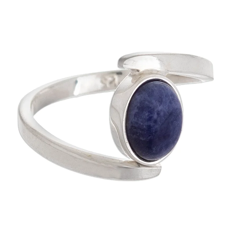 Jade Gemstone Rings with Intricate CarvingsJade Gemstone Rings with Intricate CarvingsNovica Handmade Embrace Life Sodalite Single-Stone Ring