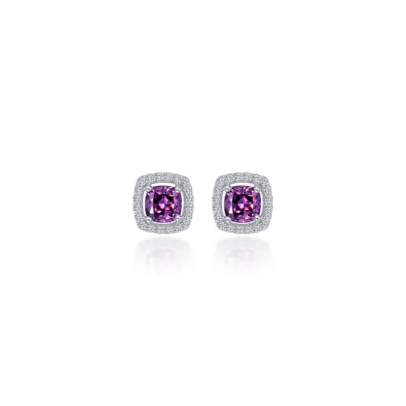 Lafonn Classic Cushion Amethyst Amethyst Earring E0329AMP00