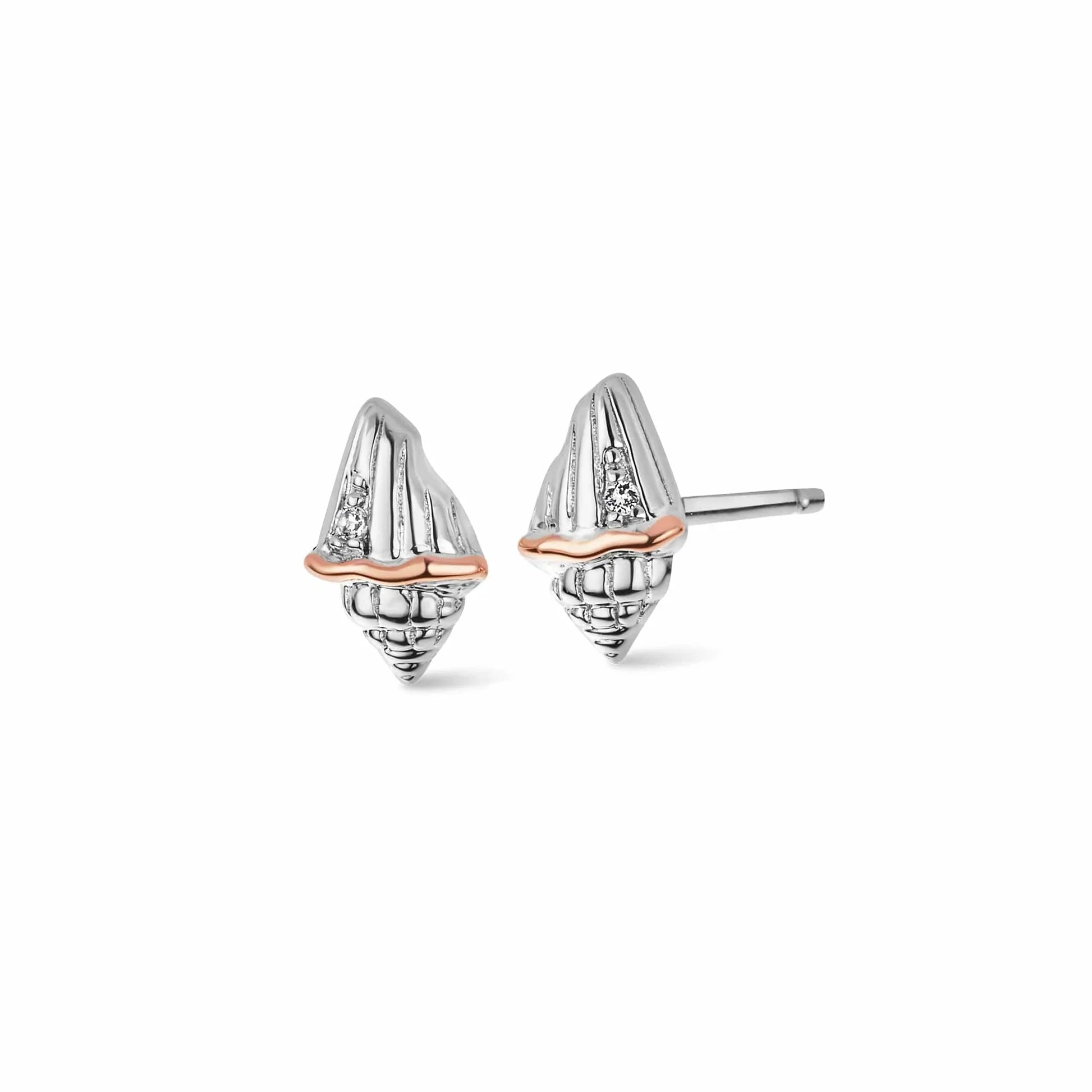 Laser - Cut Wedding Bands with Intricate Geometric PatternsClogau Sterling Silver Sounds of the Sea Stud Earrings