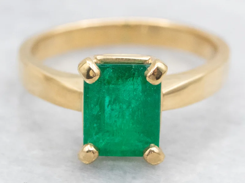 Citrine Gemstone Rings in a Modern Minimalist StyleCitrine Gemstone Rings in a Modern Minimalist StyleEmerald Solitaire Ring in 18-Karat Yellow Gold