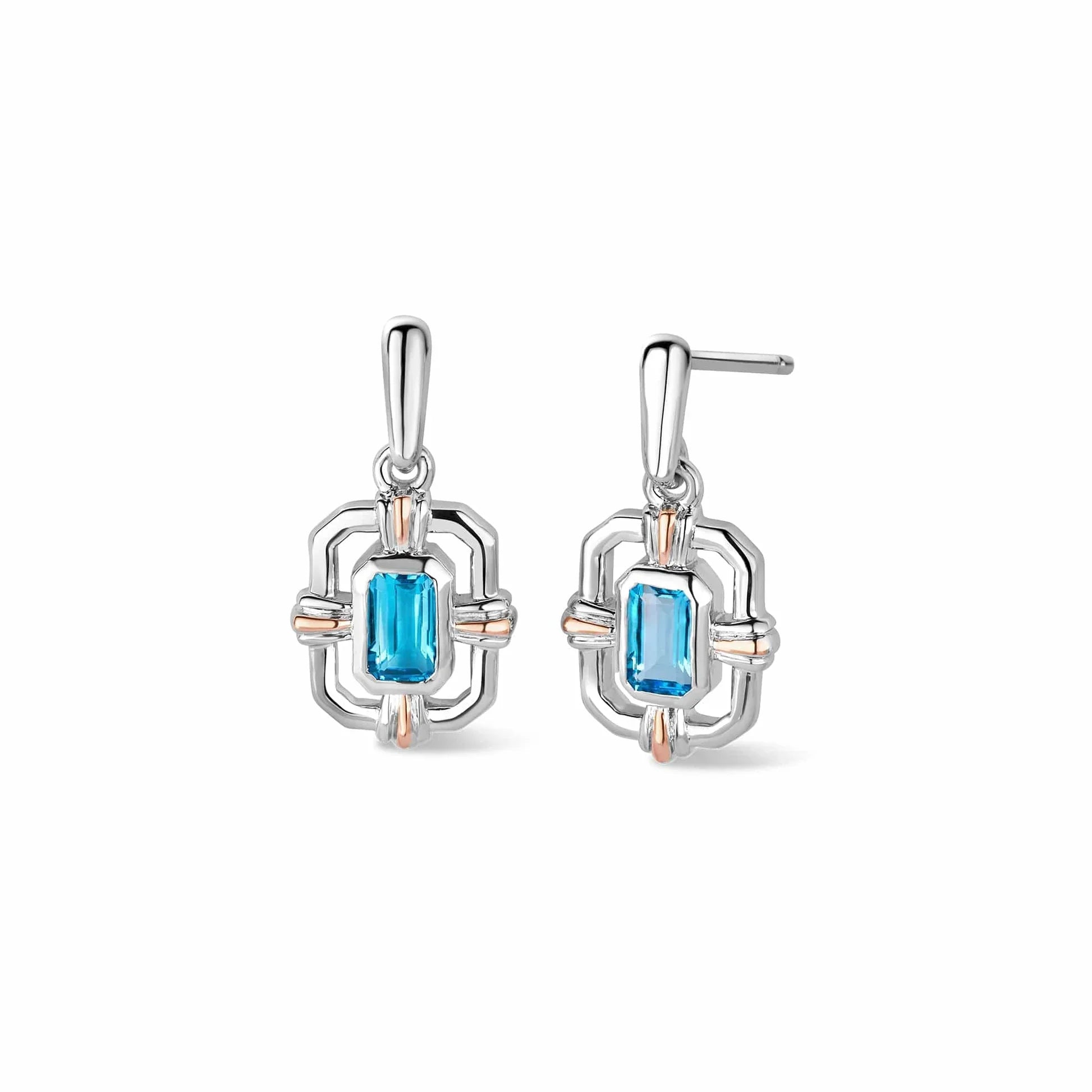 Cobalt Chrome Wedding Bands with High - Polish ShinesClogau Enchanted Gateways Sterling Silver Swiss Blue Topaz Stud Earrings