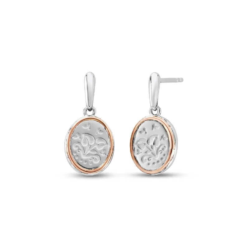 Rustic - Style Wedding Bands Made from Recycled MetalsClogau Tree of Life Filigree Silver Earrings