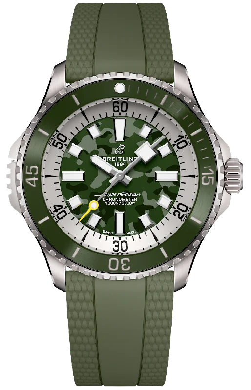 Emerald - Embellished Wedding Bands for a Pop of ColorBreitling Superocean Automatic 46 Super Diver Green