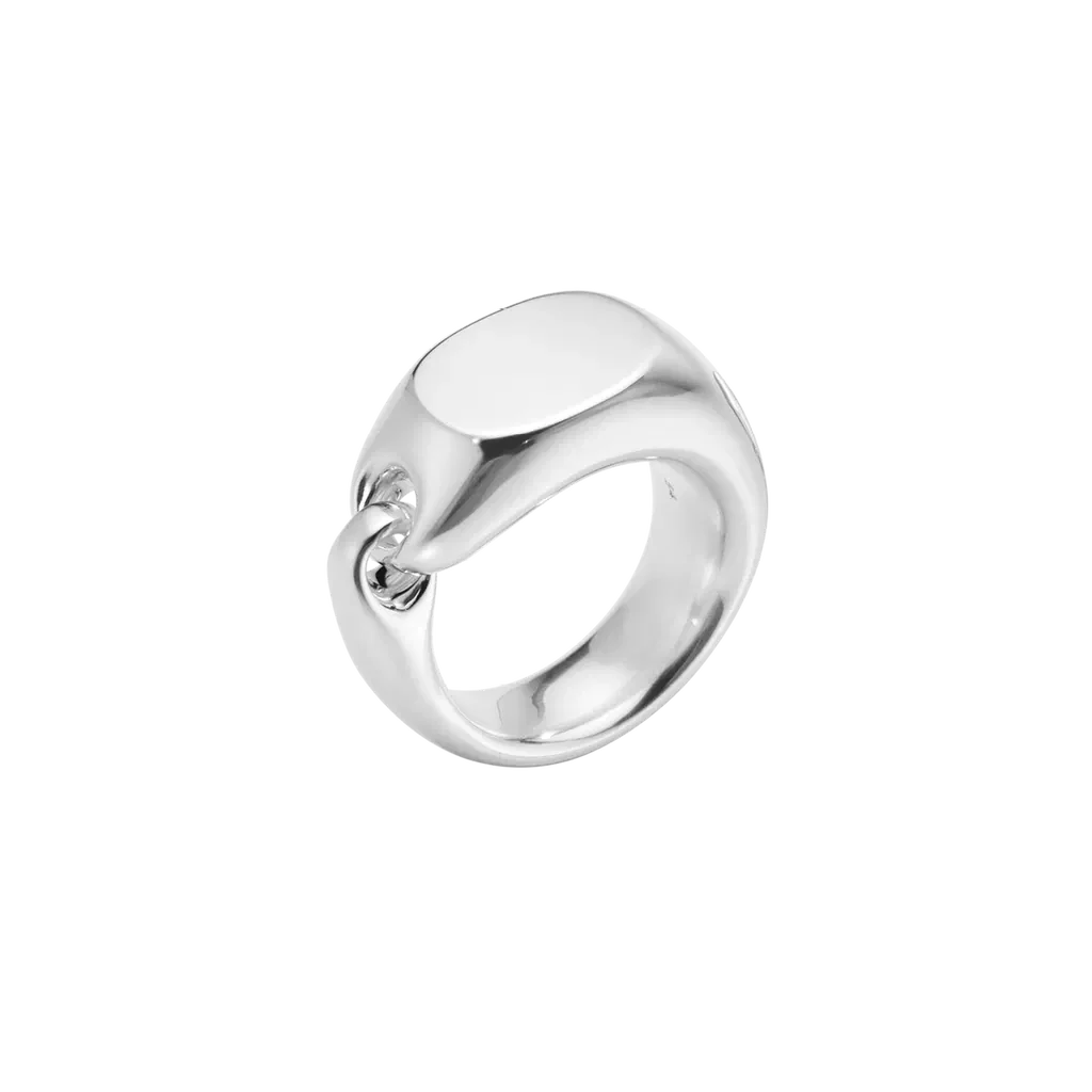 Wedding Bands with Symbolic Infinity Sign CarvingsGeorg Jensen Reflect Sterling Silver Signet Ring