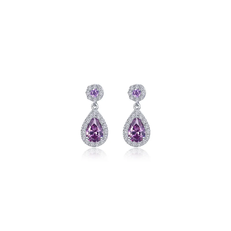 Lafonn Classic Pear Amethyst Amethyst Earring E0590AMP00