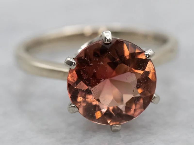 Sapphire Gemstone Rings in a Victorian - Inspired DesignSapphire Gemstone Rings in a Victorian - Inspired Design14K White Gold Pink Tourmaline Solitaire Ring