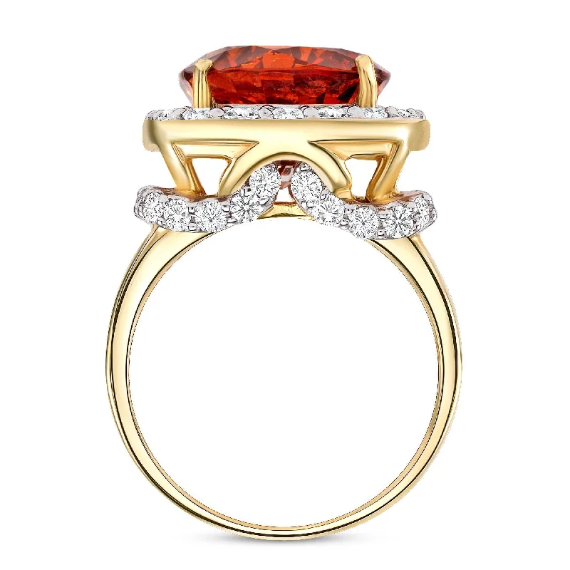 Citrine Gemstone Rings in a Modern Minimalist StyleCitrine Gemstone Rings in a Modern Minimalist Style8.14 ct Spessartite Garnet and Diamond Ring in 14k White Gold