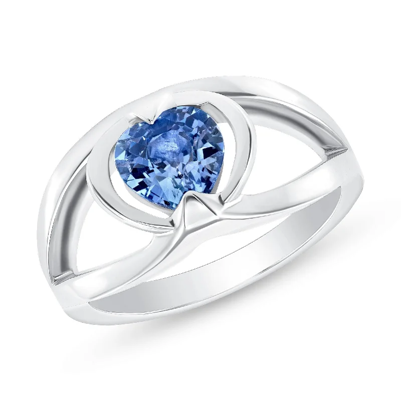 Alexandrite Gemstone Rings with a Chameleon - like Color ChangeAlexandrite Gemstone Rings with a Chameleon - like Color Change1.18 ct Blue Sapphire Heart Shape Ring in 14k White Gold