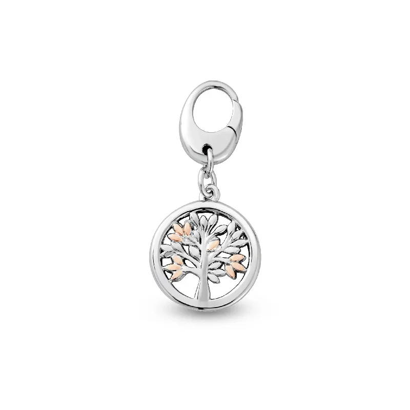 Custom - Engraved Wedding Bands with Personalized MessagesClogau Tree of Life Insignia Silver Circle Charm