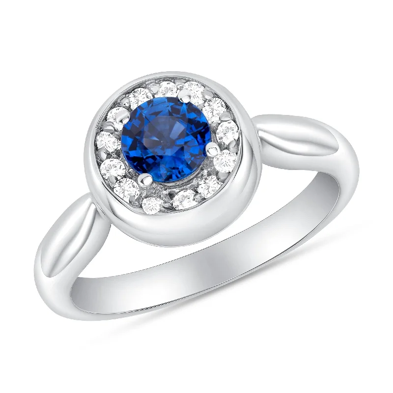 Jade Gemstone Rings with Intricate CarvingsJade Gemstone Rings with Intricate Carvings0.74 ct Blue Sapphire and Diamond Ring in 14k White Gold