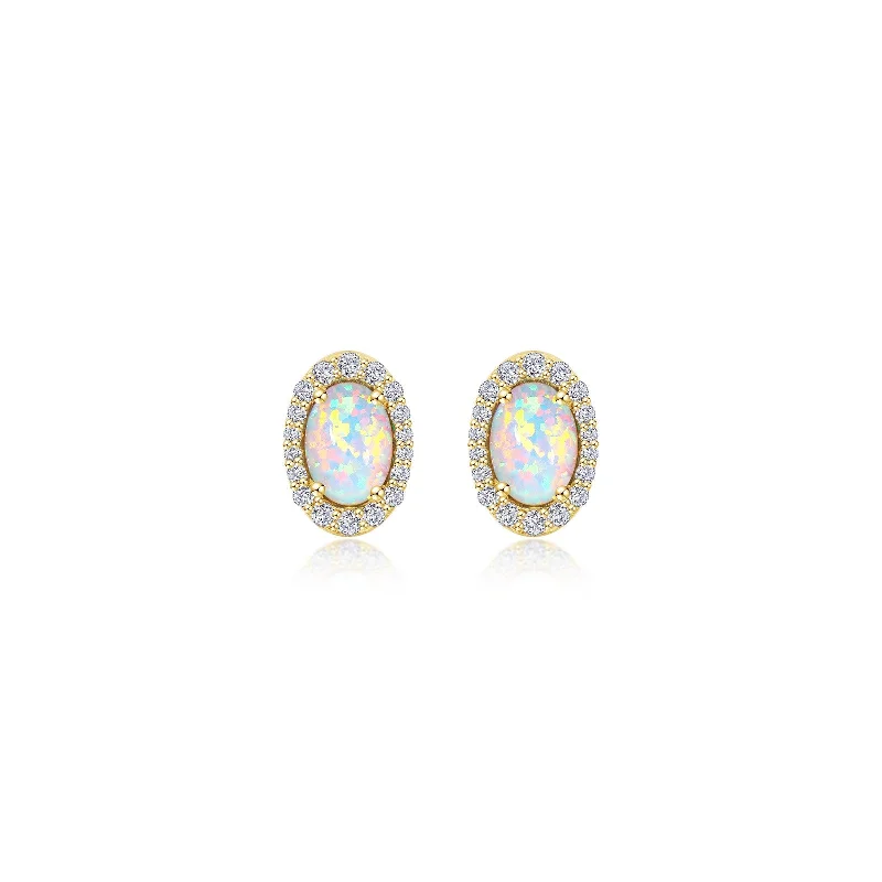 Lafonn Classic Oval Opal Opal Earring E0323OPG00