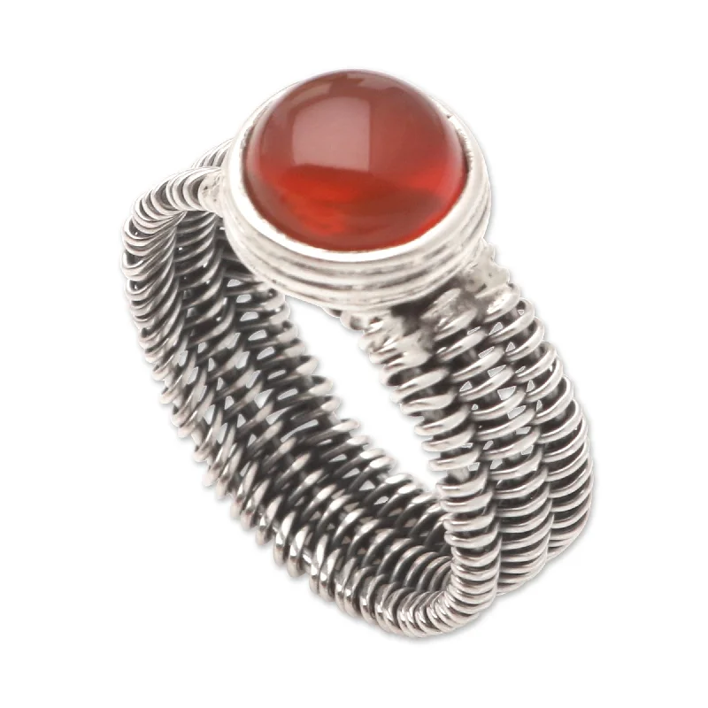 Sapphire Gemstone Rings in a Victorian - Inspired DesignSapphire Gemstone Rings in a Victorian - Inspired DesignNovica Handmade Wrapped Up In Fire Carnelian Single Stone Ring