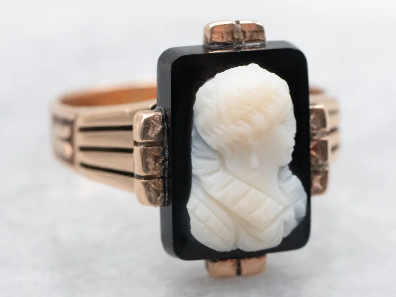 Citrine Gemstone Rings in a Modern Minimalist StyleCitrine Gemstone Rings in a Modern Minimalist StyleBlack Onyx Cameo Ring