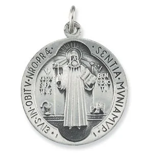 Sterling Silver 18.5 mm St. Benedict Medal