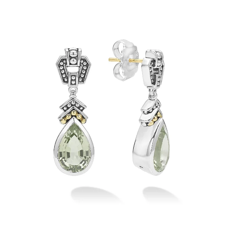 Peridot Gemstone Rings with a Floral - Motif BandPeridot Gemstone Rings with a Floral - Motif BandCaviar Color Prasiolite Tear Drop Earrings