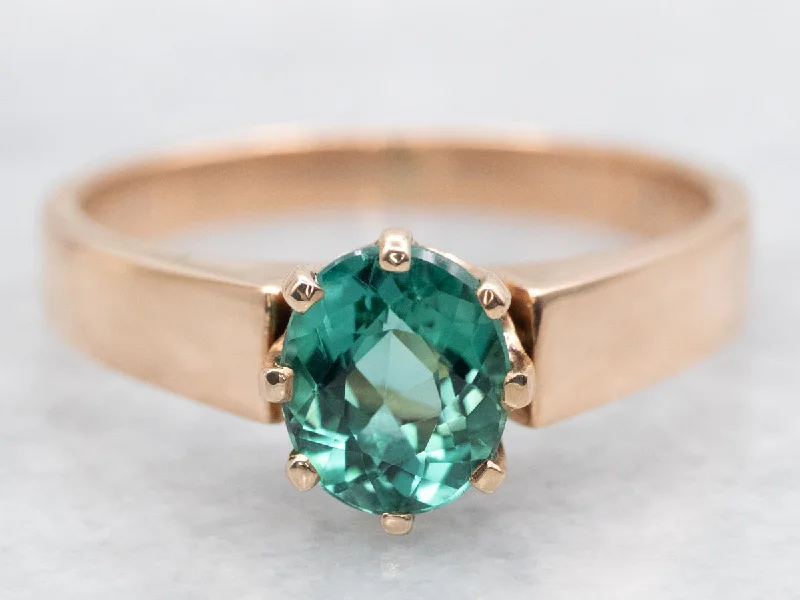 Sapphire Gemstone Rings in a Victorian - Inspired DesignSapphire Gemstone Rings in a Victorian - Inspired DesignRosy-Yellow Gold Antique Ring with Green Tourmaline