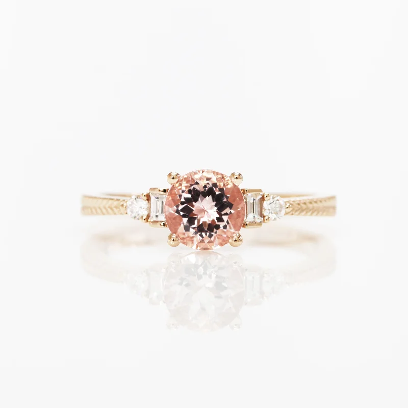 Garnet Gemstone Rings with a Vintage - Style Bezel SettingGarnet Gemstone Rings with a Vintage - Style Bezel SettingCeres Morganite