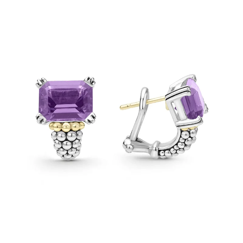 Jade Gemstone Rings with Intricate CarvingsJade Gemstone Rings with Intricate CarvingsGlacier Large Amethyst Huggie Earrings