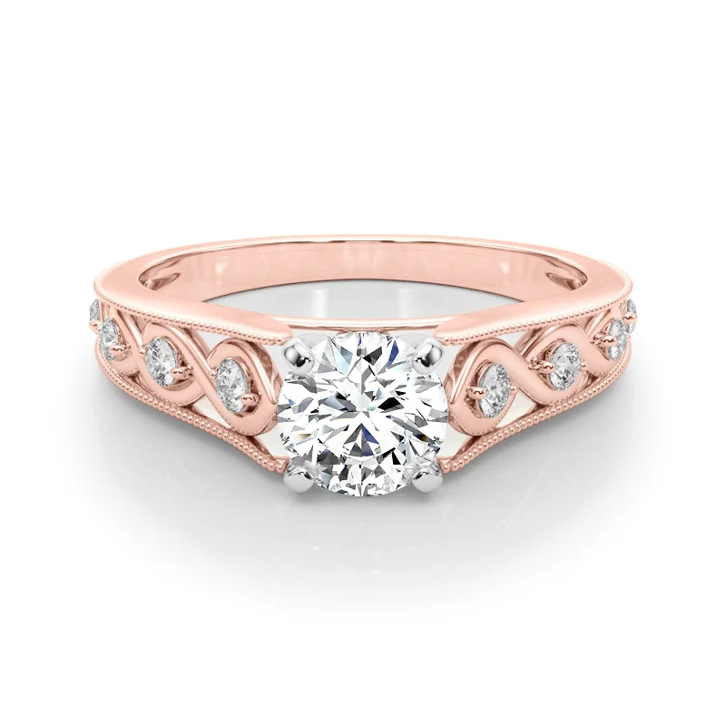 Engagement Rings with a Cathedral - Style Basket SettingAuriya 14k Rose Gold Lab Grown Round Diamond Engagement Ring 0.50 to 5.00 ct. tw. (F-G VS)