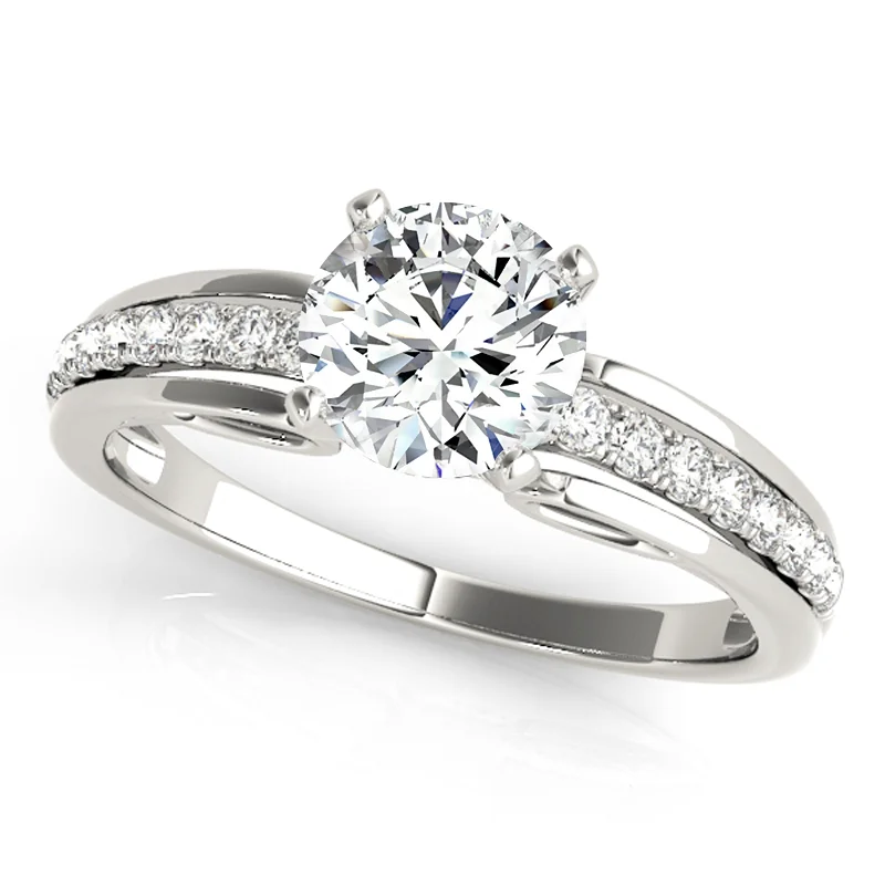 Engagement Rings with a Hidden Heart - Shaped CutoutAuriya 14k White Gold Lab Grown Round Diamond Engagement Ring 0.50 to 5.00 ct. tw. (F-G VS)