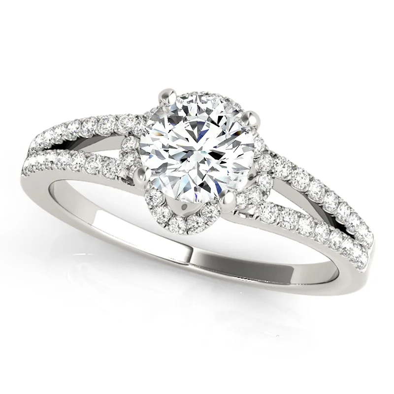 Engagement Rings with a Hidden Heart - Shaped CutoutAuriya 14k White Gold Lab Grown Round Diamond Halo Engagement Ring 0.50 to 5.00 ct. tw. (F-G VS)