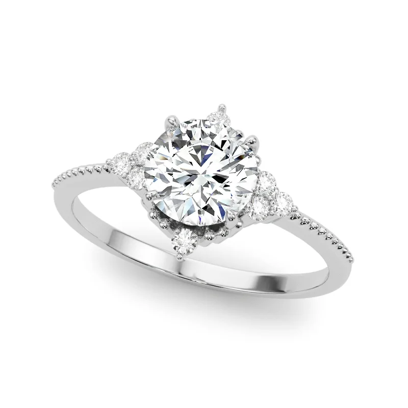 Engagement Rings with a Cathedral - Style Basket SettingAuriya 14k White Gold Lab Grown Round Diamond Halo Engagement Ring 0.50 to 5.00 ct. tw. (F-G VS)