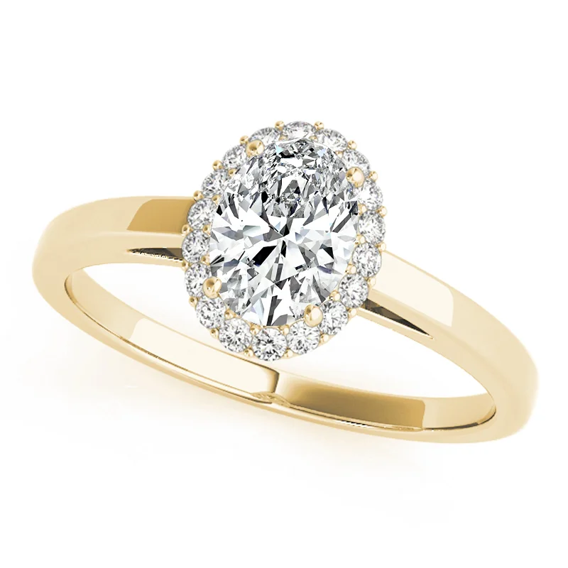 Engagement Rings with a Hidden Heart - Shaped CutoutAuriya 14k Yellow Gold Lab Grown Oval Diamond Halo Engagement Ring 0.50 to 5.00 ct. tw. (F-G VS)