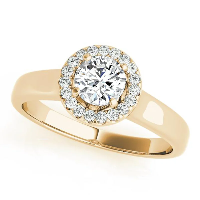 Engagement Rings with a Pavé - Set Infinity SymbolAuriya 14k Yellow Gold Lab Grown Round Diamond Halo Engagement Ring 0.50 to 5.00 ct. tw. (F-G VS)