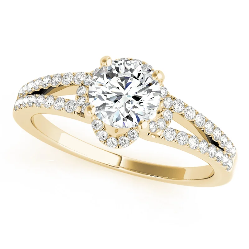 Moissanite Engagement Rings with a Sparkling Center StoneAuriya 14k Yellow Gold Lab Grown Round Diamond Halo Engagement Ring 0.50 to 5.00 ct. tw. (F-G VS)