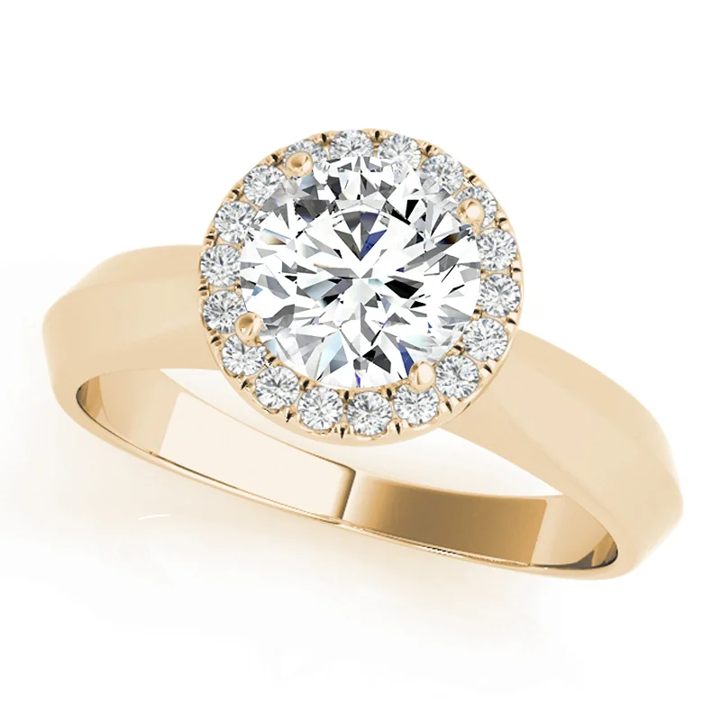 Platinum Engagement Rings with Milgrain EdgesAuriya 14k Yellow Gold Lab Grown Round Diamond Halo Engagement Ring 0.50 to 5.00 ct. tw. (F-G VS)