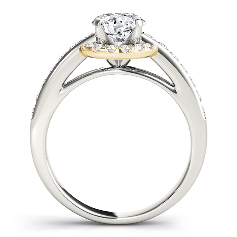 Engagement Rings with a Floral - Inspired Prong SettingAuriya 14k Yellow Gold Lab Grown Round Diamond Halo Engagement Ring 0.50 to 5.00 ct. tw. (F-G VS)