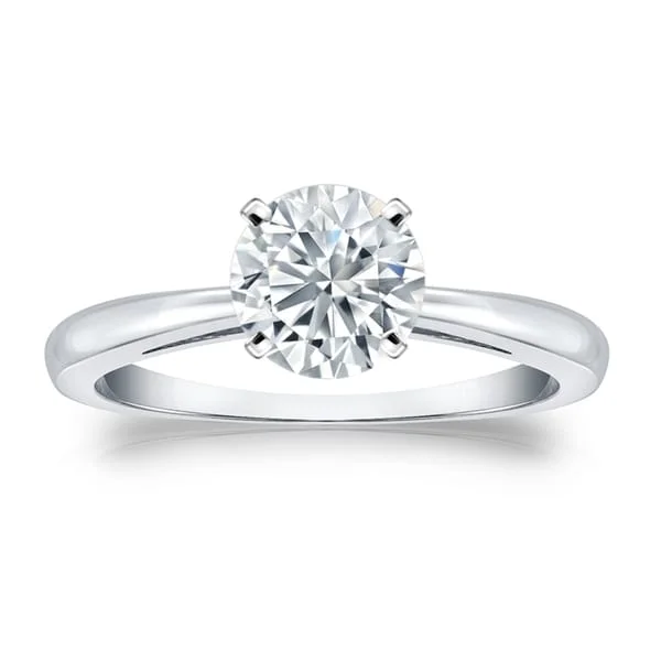 Engagement Rings with a Floral - Inspired Prong SettingAuriya Platinum 3ctw Round Solitaire Diamond Engagement Ring GIA Certified