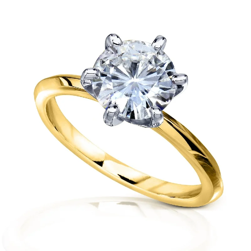 Pear - Shaped Engagement Rings with Twisted Shank DesignsKobelli Grown Certified 14k Solid Gold 2 Carat EF/VS Solitaire Lab Grown Diamond 6-Prong Engagement Ring