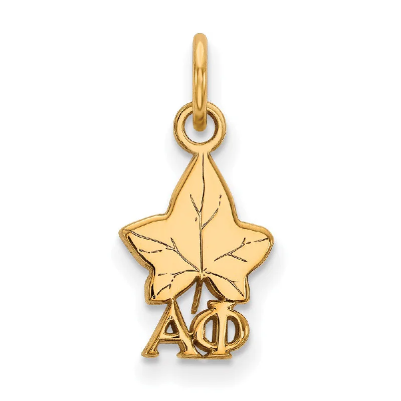 Jade - Carved Pendants in the Form of a Buddha Statue14K Gold Plated Silver Alpha Phi XS (Tiny) Charm or Pendant