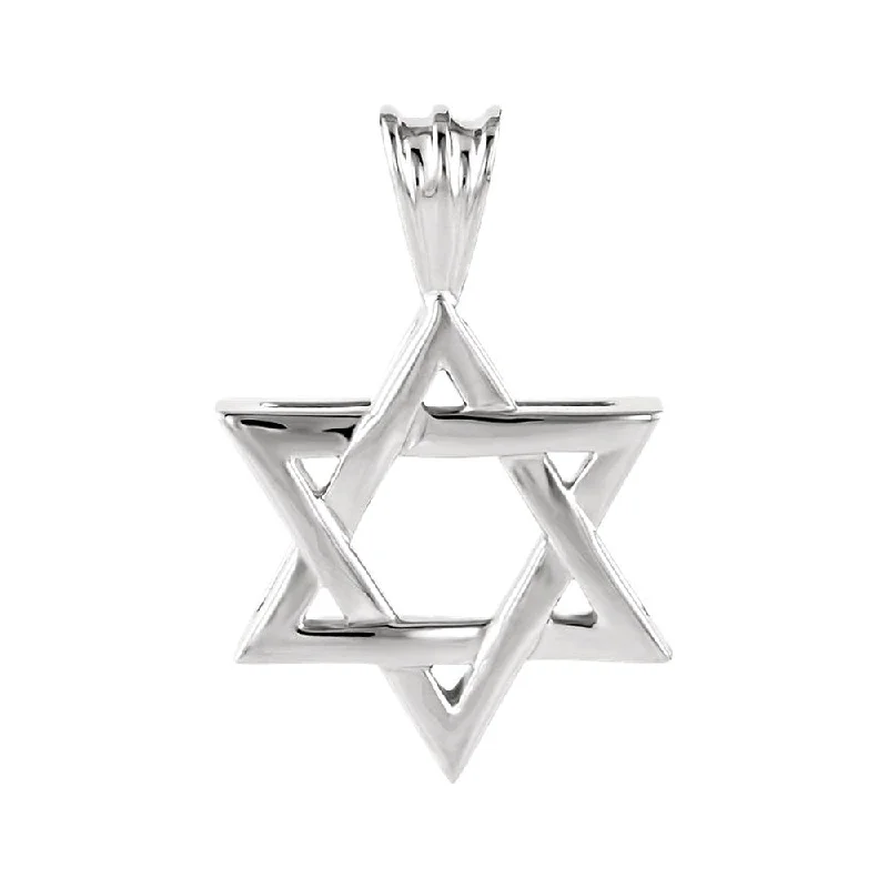 Ceramic Pendants with Hand - Painted Mandala Designs14k White Gold Star of David Pendant, 15mm