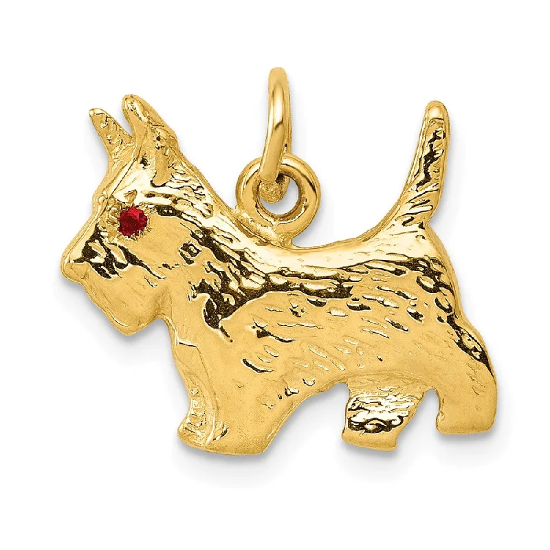 Turquoise - Inlaid Pendants with Southwest - Style Geometric Patterns14k Yellow Gold and Ruby 3D Scottie Charm or Pendant