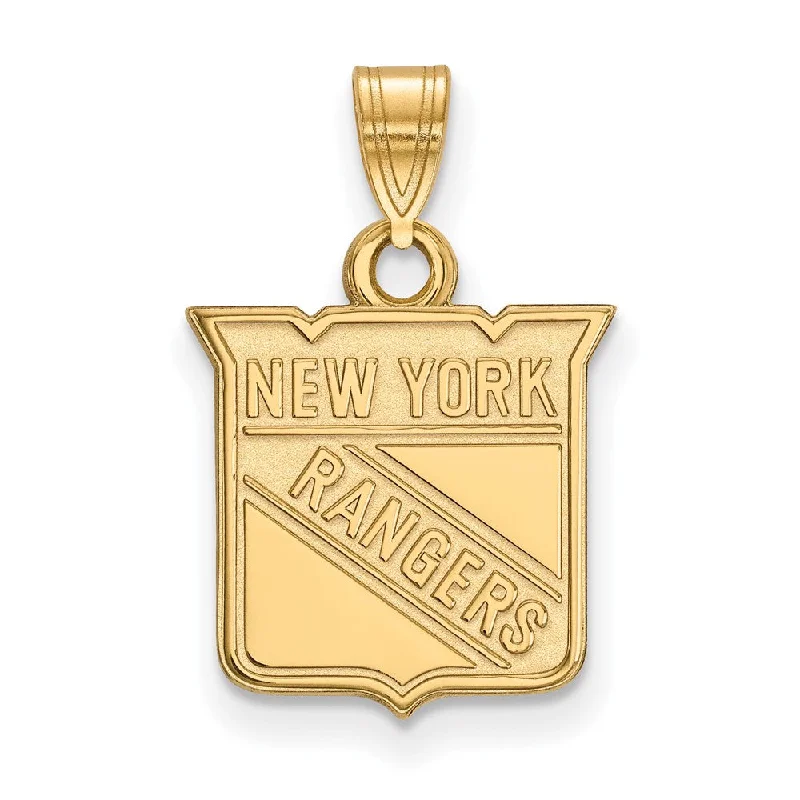 Turquoise - Inlaid Pendants with Southwest - Style Geometric Patterns14k Yellow Gold NHL New York Rangers Small Pendant