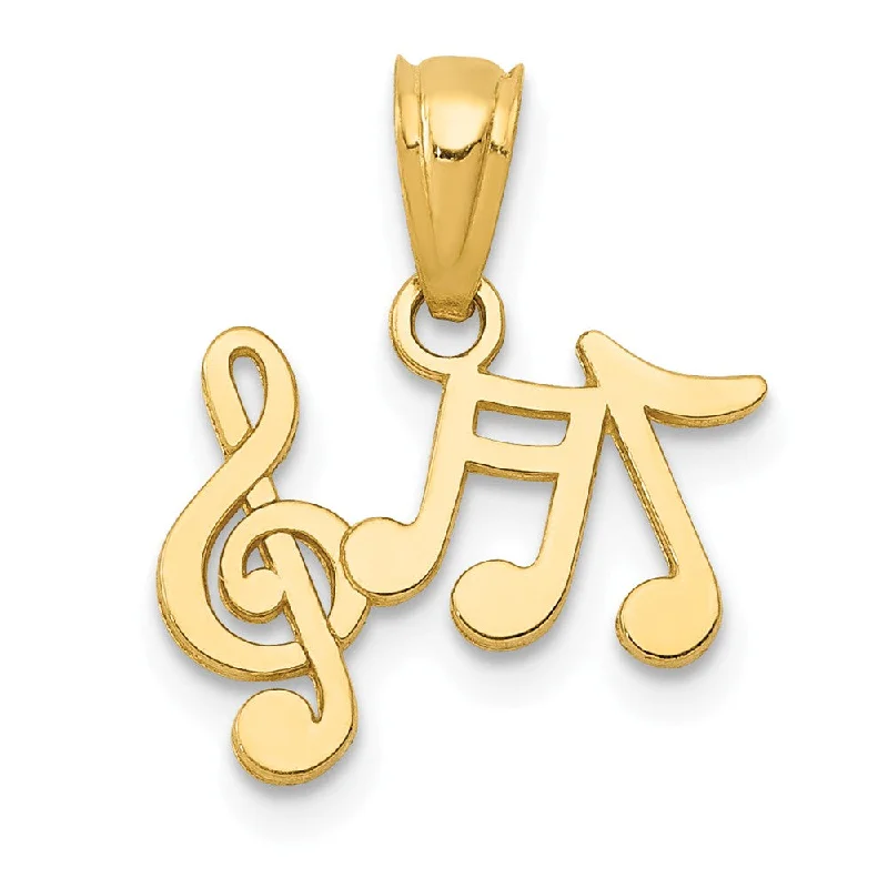 Resin Pendants with Encapsulated Butterfly Wings14k Yellow Gold Small Musical Notes Pendant, 14mm (9/16 inch)