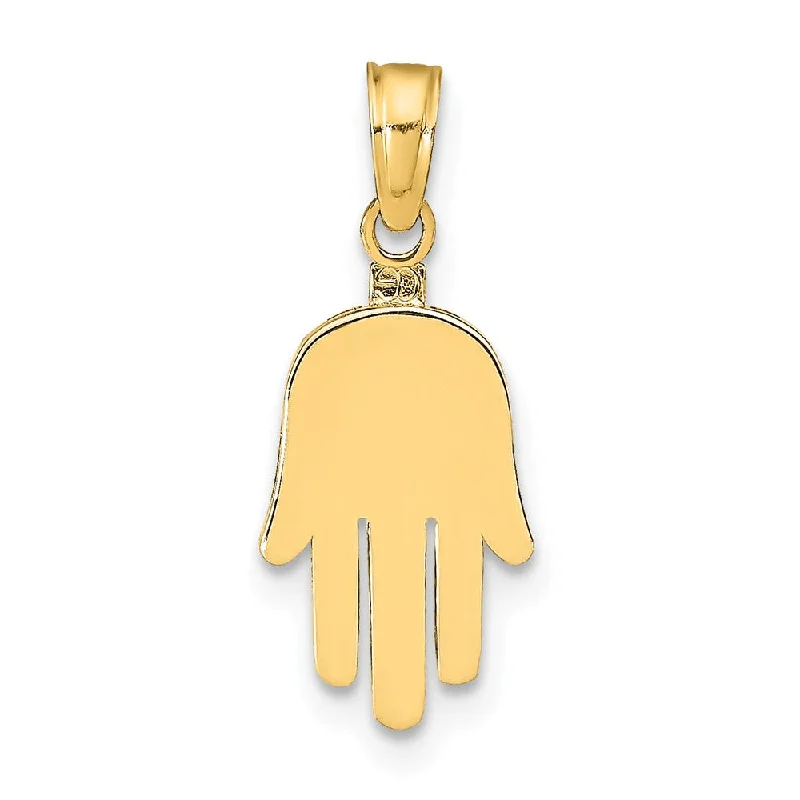 Resin Pendants with Encapsulated Butterfly Wings14k Yellow Gold Small Solid Hamsa Pendant