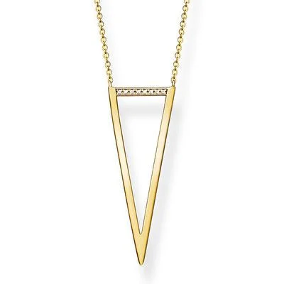 Sun - Pendant Necklaces with Radiant Yellow Citrine CentersSun - Pendant Necklaces with Radiant Yellow Citrine CentersThomas Sabo Gold Plated Triangle Necklace - D_KE0008Y