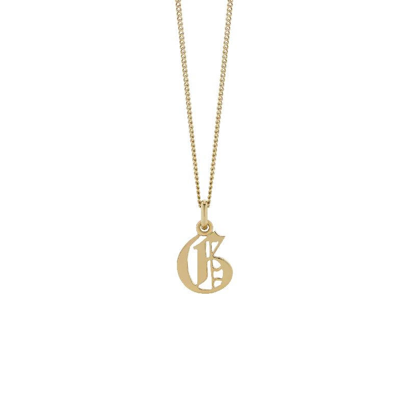 Anchor - Pendant Necklaces with Nautical - Themed Rope ChainsAnchor - Pendant Necklaces with Nautical - Themed Rope ChainsMeadowlark Petite Capital Letter Necklace - 9ct Yellow Gold