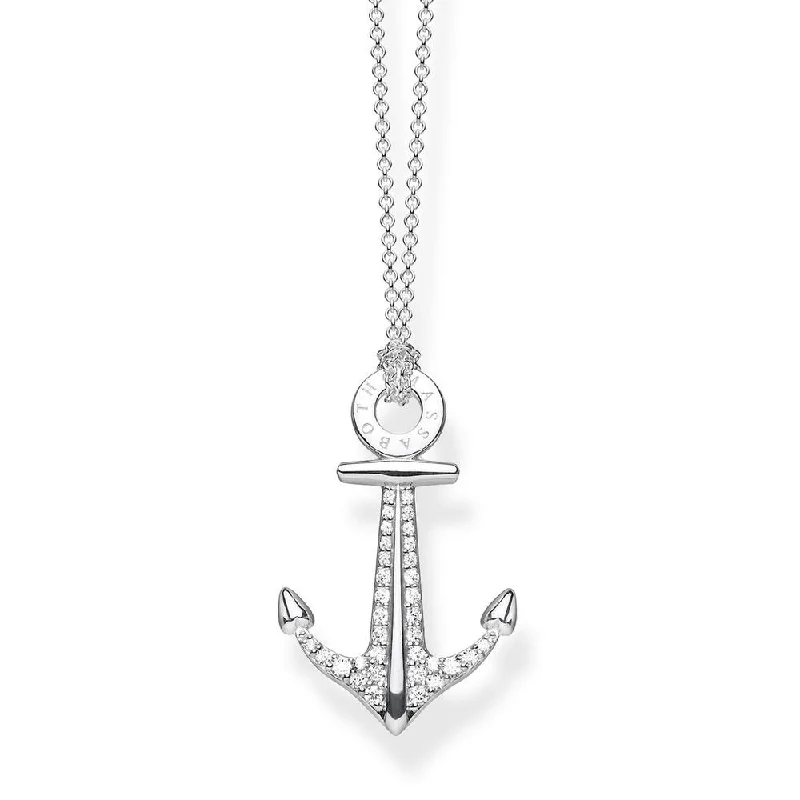 Feather - Pendant Necklaces with Real - Feather and Bead AccentsFeather - Pendant Necklaces with Real - Feather and Bead AccentsThomas Sabo Love Anchor CZ Necklace - TKE1852