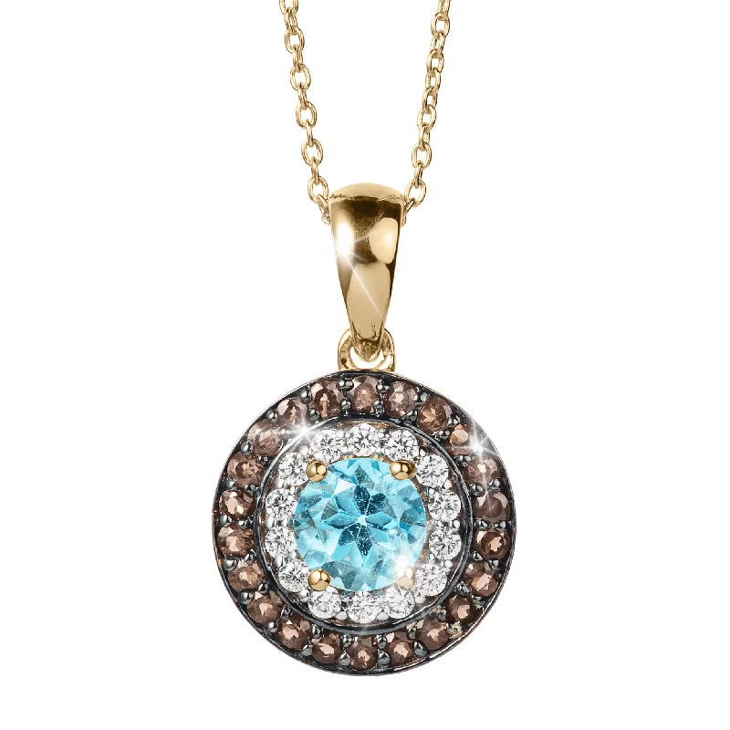 Key - Pendant Necklaces with Antique - Style EngravingsKey - Pendant Necklaces with Antique - Style EngravingsBlue Topaz Horizon Pendant