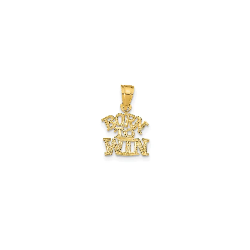 Lapis Lazuli Pendants with Gold - Leaf Accents"Born To WIN" Pendant (14K)