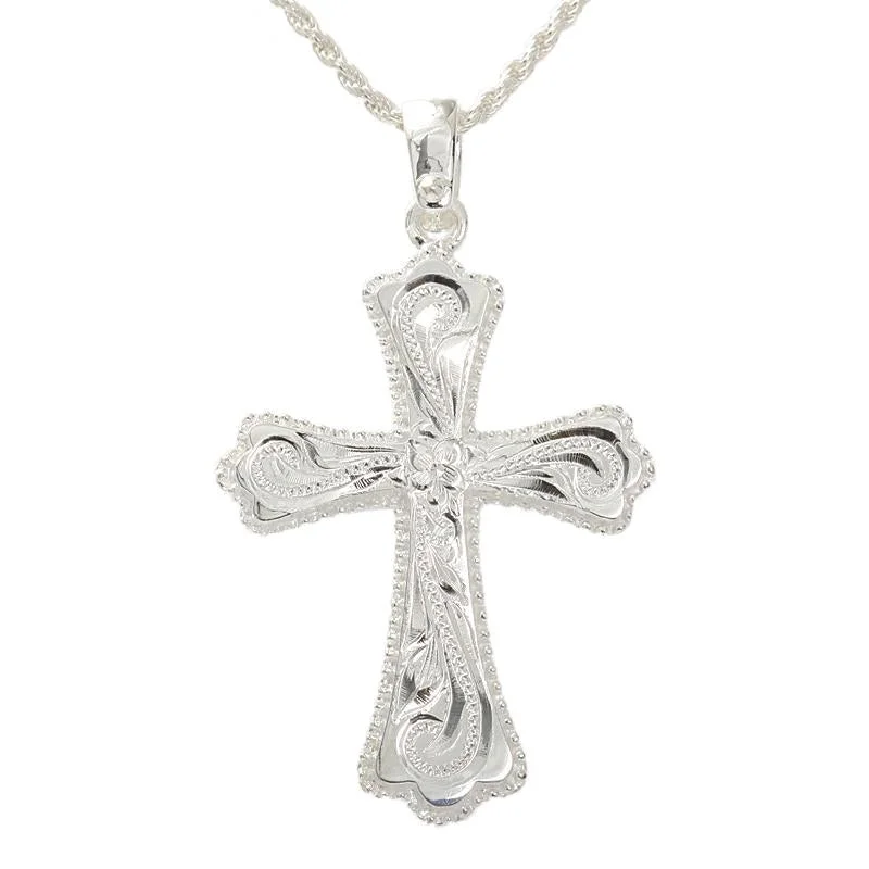 Anchor - Pendant Necklaces with Nautical - Themed Rope ChainsAnchor - Pendant Necklaces with Nautical - Themed Rope ChainsSterling Silver Hawaiian Scroll Cross Pendant (Chain Sold Separately)