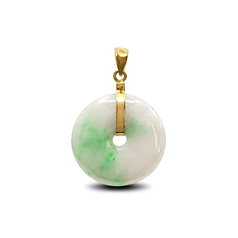 Crystal - Encrusted Pendants in the Shape of a Crown[璧] Jade Pi Disc Pendant (14K)