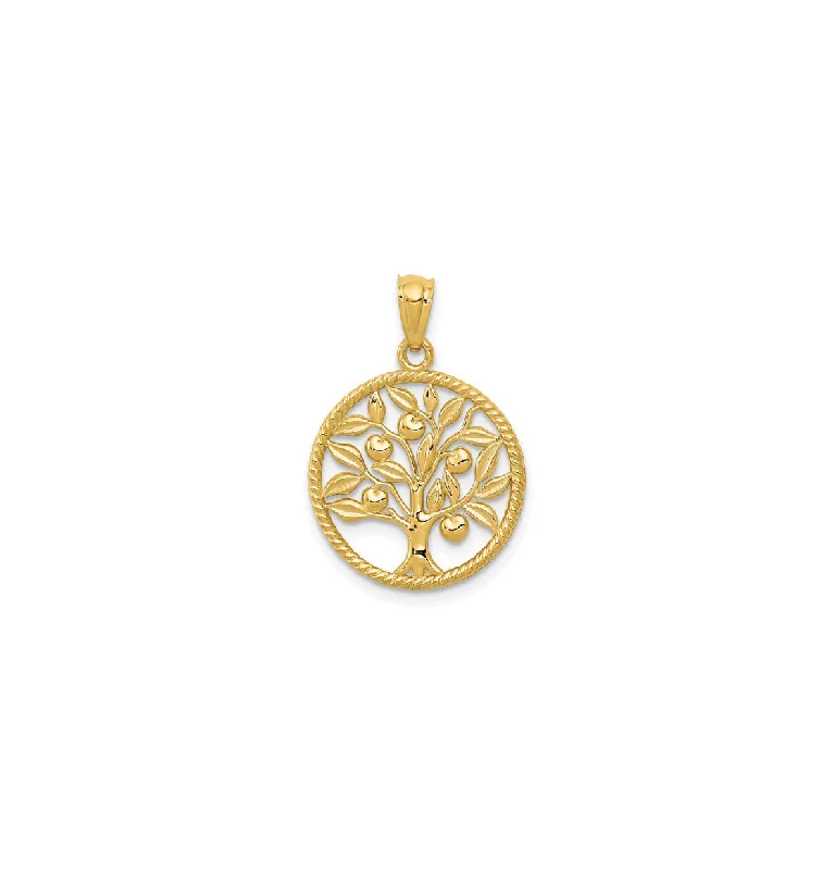 Coral - Trimmed Pendants with Seashell and Pearl AccentsTrees of Life Pendant (14K)