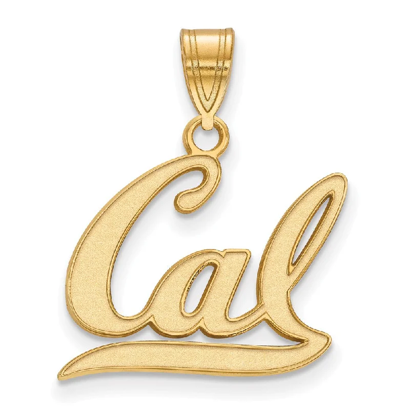 Recycled Metal Pendants with Upcycled Jewelry Components14k Gold Plated Silver California Berkeley Medium 'Cal' Pendant